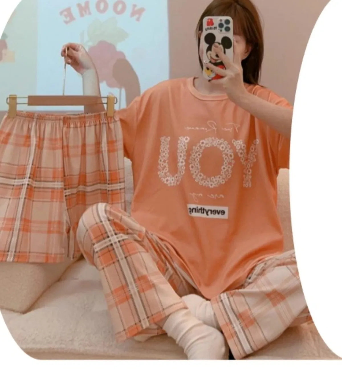 Printed Ladies Sleep Wear Night Dress with Shirt and Trouser (Complete Sleeping Suit) For Women and Girls