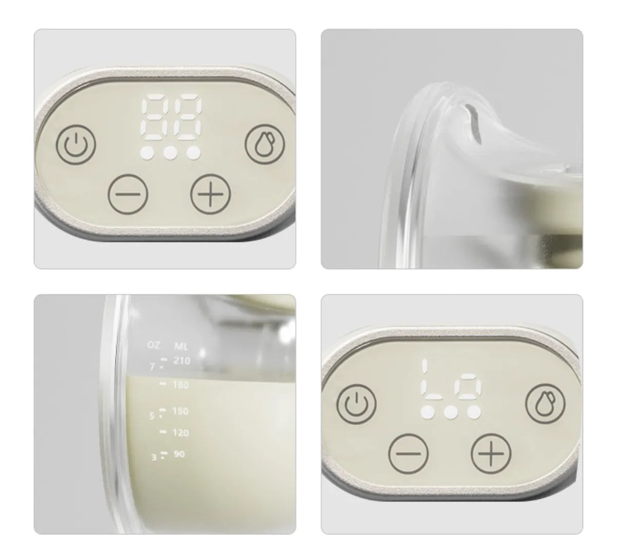 Breast Pump Hands Free Wearable Breast Milk Pumps Breastfeeding Pump | Wearable & Wireless Breast Pump with Soft Double-Sealed Flange, 3 Modes & 9 Levels Double Electric Pump Portable, Smart Display, 24mm, One Piece Pack, Elegant White