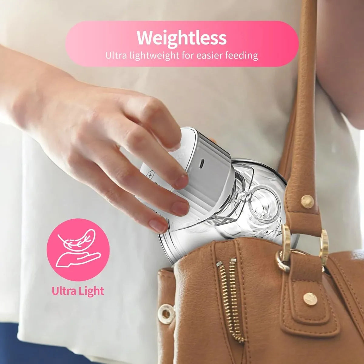 Breast Pump Hands Free Wearable Breast Milk Pumps Breastfeeding Pump | Wearable & Wireless Breast Pump with Soft Double-Sealed Flange, 3 Modes & 9 Levels Double Electric Pump Portable, Smart Display, 24mm, One Piece Pack, Elegant White