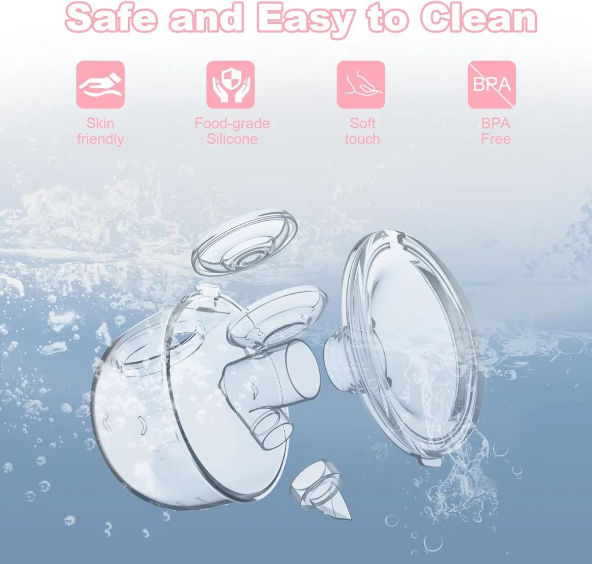 Wearable Breast Pump - Hands Free Wireless Breastfeeding Pump with Smart Display One Piece Count